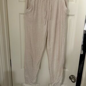 Women's Cream Drawstring Pants